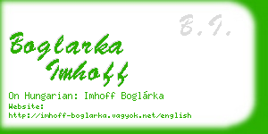 boglarka imhoff business card